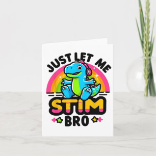 Cartão Deixe-Me Estim Bro Dinossauro Cute Autism Awarenes