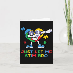Cartão Deixe-Me Estimulá-Lo Bro Engraçado Autismo Consciê