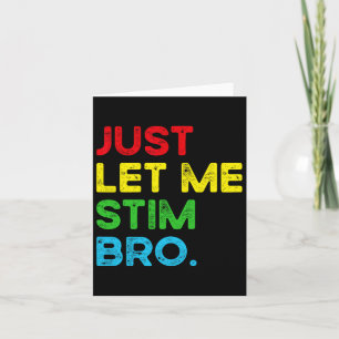 Cartão Deixe-Me Estimular, Irmão Engraçado Autismo Sensib