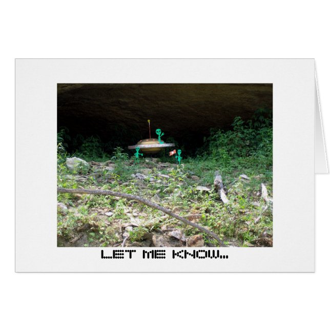 Cartão Deixe-me saber quando você entra para pousar. (Frente horizontal)