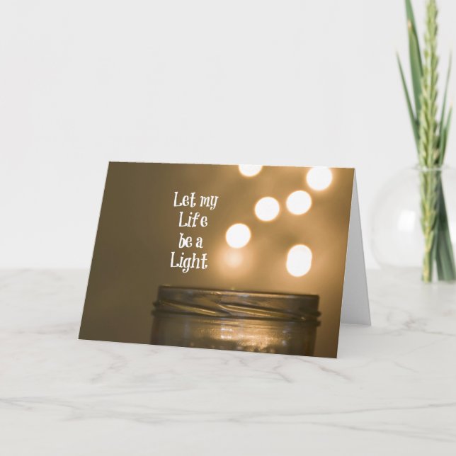 Cartão Deixe minha vida ser uma citação leve (Frente)