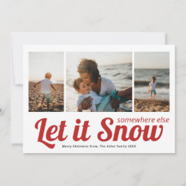 Cartão Deixe Nevar 3 Colagem de Fotos Natal