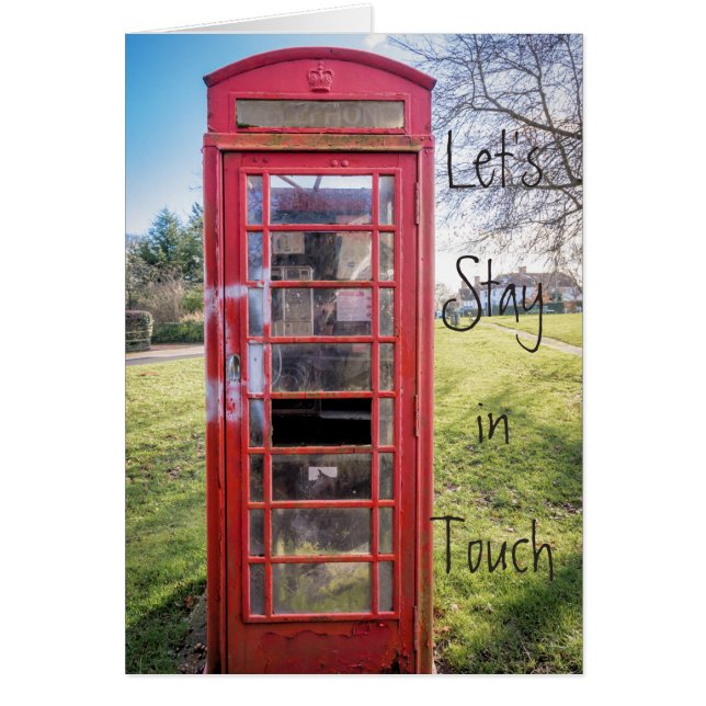 Cartão Deixe-nos permanecer no toque (Frente)