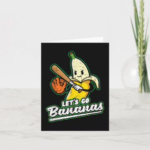Cartão Deixe o 's ir Banana Engraçado Homens Meninos