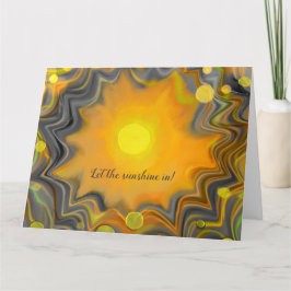 Cartão Deixe o Amor Retro do Sol Entrar 