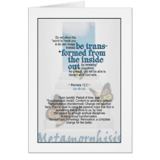 Cartão Deixe o deus transformá-lo - 12:2 dos romanos