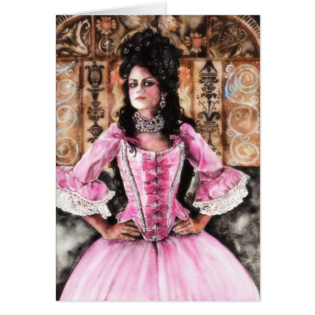 Cartão Deixe-os comer o bolo! (Frente)