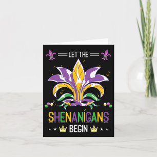 Cartão Deixe Os Shenanigans Começar O Presente De Mascara