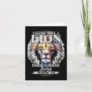 Cartão Deixe Seu Leão Sair Brandon Lake Merch Louve Jesus