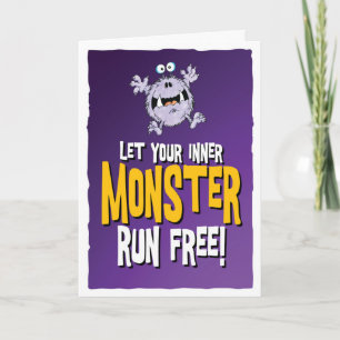 Cartão deixe seu monstro interno correr livre!