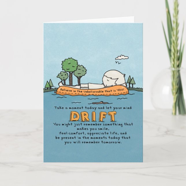 Cartão Deixe sua mente flutuar (Frente)