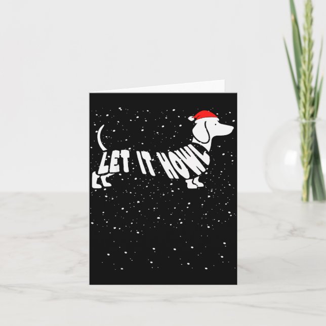 Cartão Deixe Uivar a Neve Piada Divertida de Inverno Mãe  (Frente)