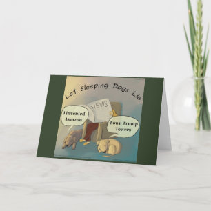 Cartão Deixem os Cães Adormecidos em Paz LTCartoons Cartã