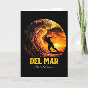 Cartão Del Mar Estados Unidos Surfing Prancha de Surfe