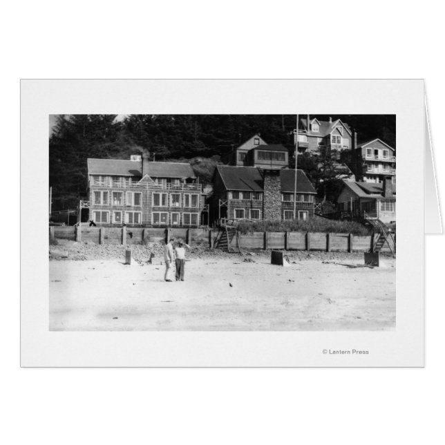 Cartão DeLake, Oregon View of Canyon Drive Apts. (Frente Horizontal)
