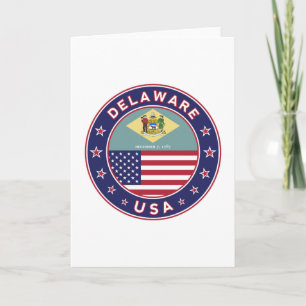 Cartão Delaware, t-shirt Delaware, adesivo Delaware