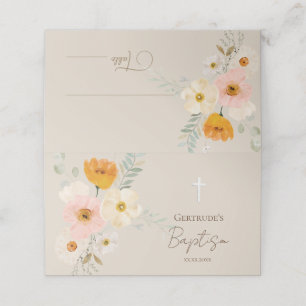 Cartão delicado de buquê batismo