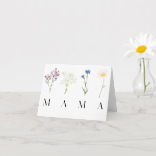 Cartão Delicado Design Botânico da Mamãe para o Dia das M