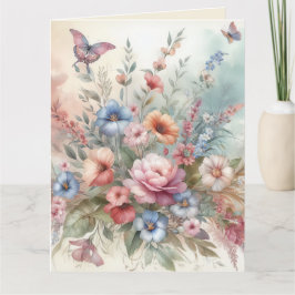 Cartão Delicar Florais e Borboletas