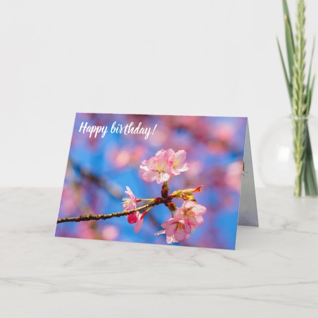 Cartão Delicar Sakura Beauty Contra O Céu Azul (Frente)