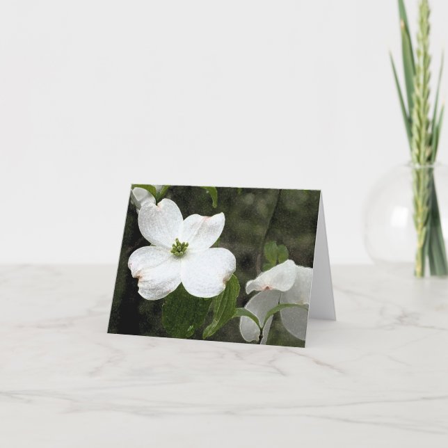 Cartão Delicate Dogwood Notecard (Frente)
