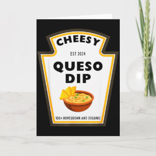 Cartão Delicioso Molho de Queijo Queso Condimento Festa d