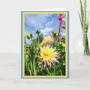 Cartão Delightful Dahlia Blank Greeting Card