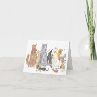 Cartão Delightful dogs note card