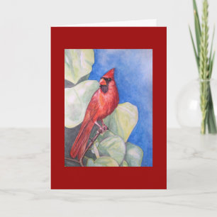 Cartão Delightfully Red Cardinal GREETING CARD