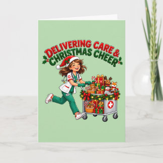 Cartão Delivering Care Christmas Cheer Nurse