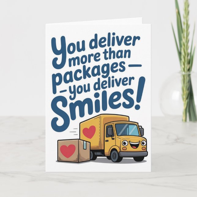 Cartão Delivery Driver Thank You Card (Frente)