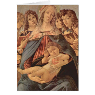 Cartão Della Melagrana de Madonna por Botticelli