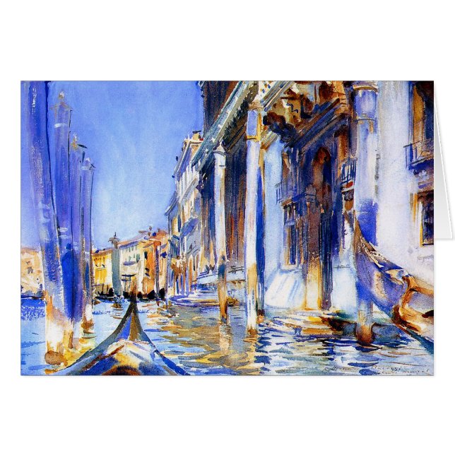 Cartão Dell'Angelo Veneza de John Singer Sargent Rio (Frente Horizontal)