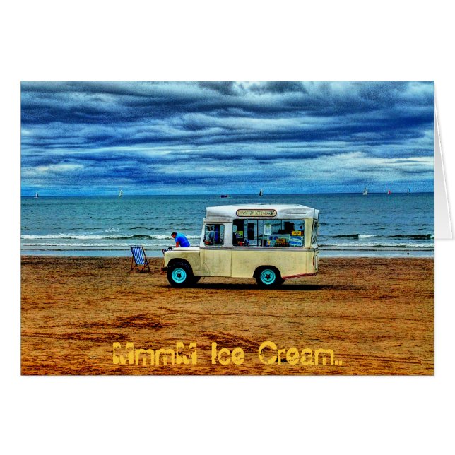 Cartão Demasiado frio para o sorvete!? (Frente Horizontal)