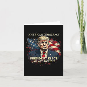 Cartão Democracia Americana Eleve Donald Tru