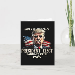 Cartão Democracia Americana Eleve Donald Tru