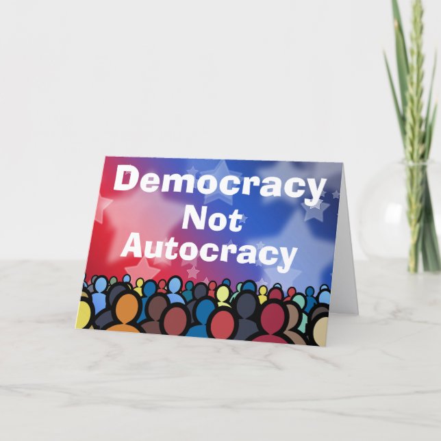 Cartão Democracia Não Autocracia (Frente)