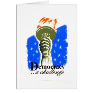 Cartão Democracia um desafio WPA 1940