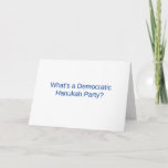 Cartão Democrata Hanukah<br><div class="desc">Cartão Democrata Hanukah. Todos os royalties doados à Rede Nacional de Fundos para o Aborto (https://abortionfunds.org/).</div>