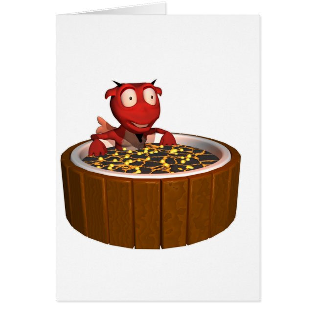 Cartão Demónio da banheira de hidromassagem (Frente)