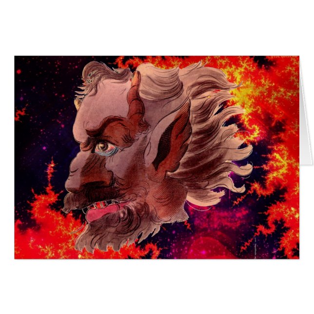 Cartão Demônio mau (Frente Horizontal)