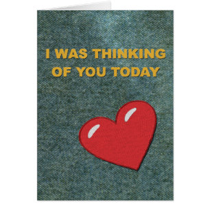 Cartão Denim e coração