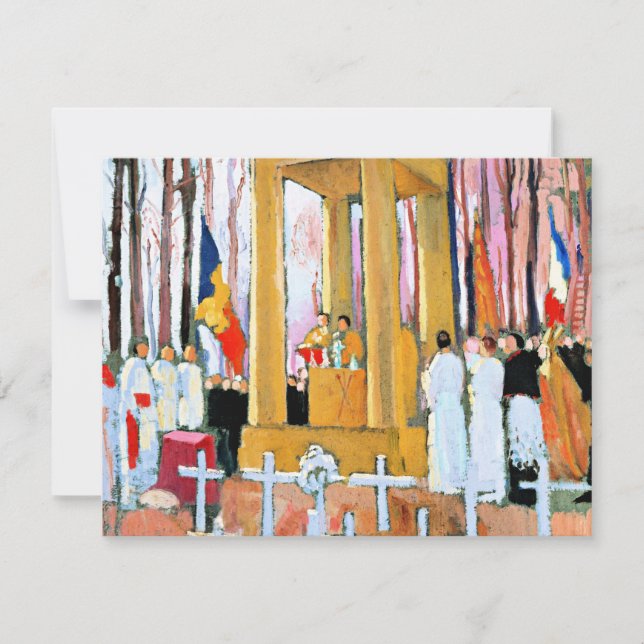 Cartão Denis - Massa em Frente ao Tumba de Ernest Psichar (Frente)