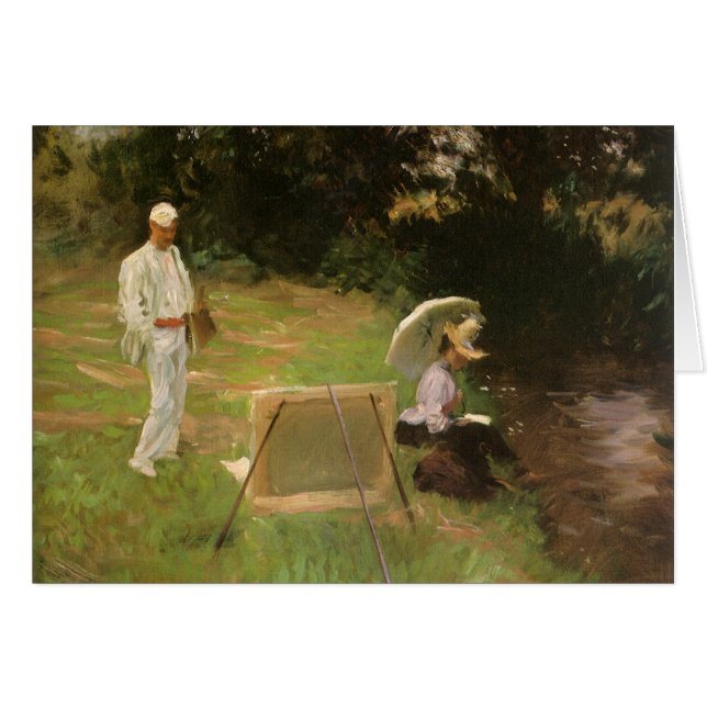 Cartão Dennis Miller Bunker Painting no Calcot por Sargen (Frente Horizontal)