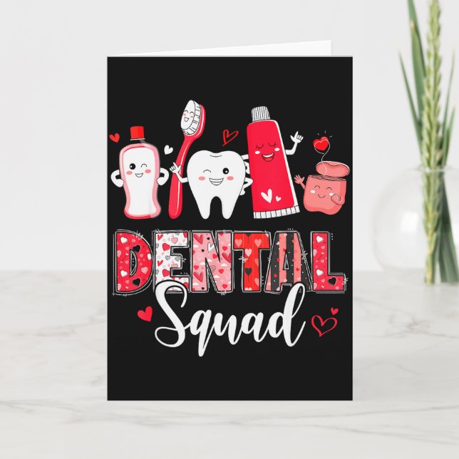 Cartão Dental Squad Dental Istant Dentist Happy Valentine (Frente)