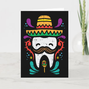 Cartão Dente Mexicano Engraçado Cinco De Mayo Dentista De