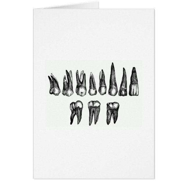 Cartão Dentes do vintage (Frente)