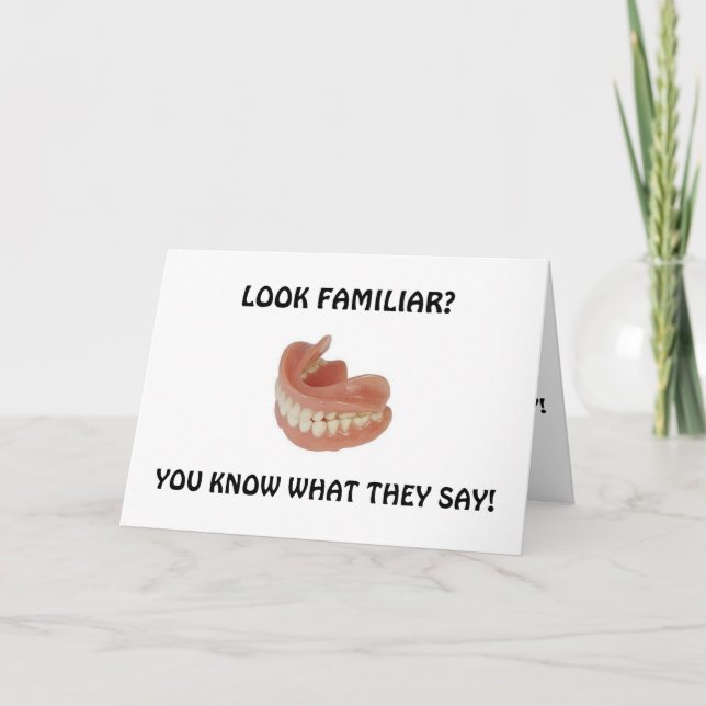 CARTÃO DENTES FALSOS E HUMOR DE AJUDA AUDITIVA (Frente)