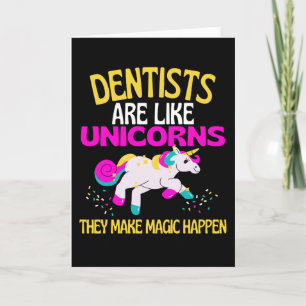 Cartão Dentist Unicorn , Dentistas Magos do Unicórnio