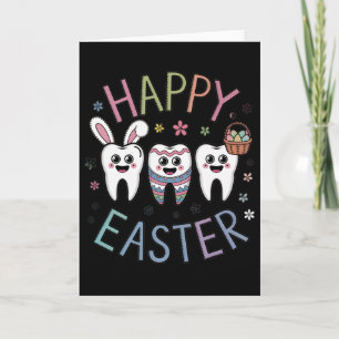 Cartão Dentista da Páscoa Dente Cute Dentes Dental Istant